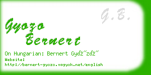 gyozo bernert business card
